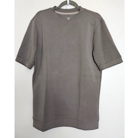 NWOT Fioboc Crew Neck Short Sleeve Tee T-Shirt, L, Light Grey - Picture 1 of 8